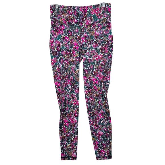 Lululemon Base Pace High-Rise Fleece Run Tight 28" Floral Electric Multi Size 10 - Picture 6 of 16